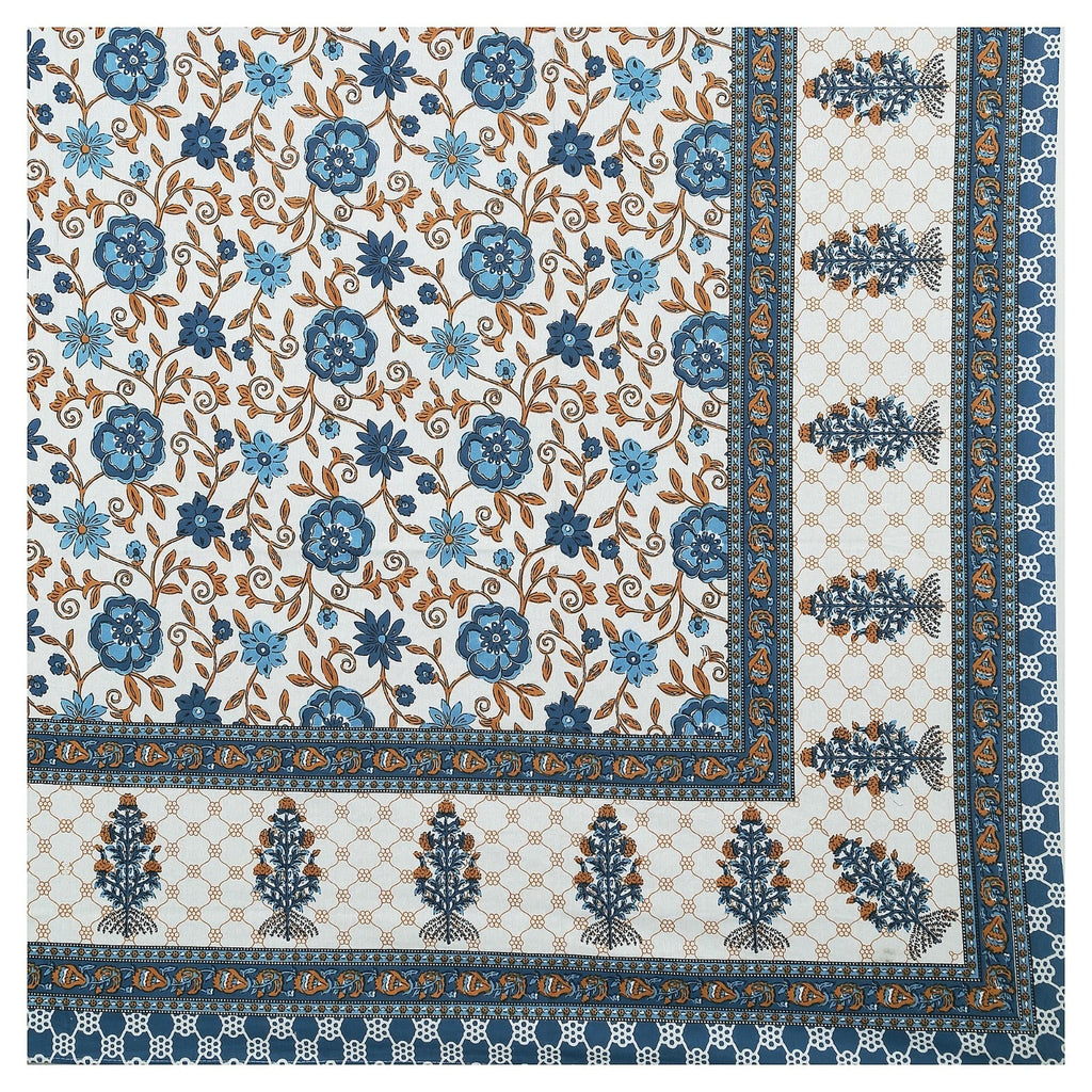 Rudra Bazaar Multicolour 210 TC Cotton Double King Bedsheet With 2 Pillow Covers - Distacart