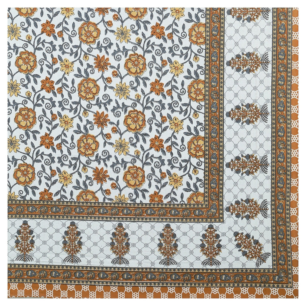 Rudra Bazaar Multicolour 210 TC Cotton Double King Bedsheet With 2 Pillow Covers - Distacart