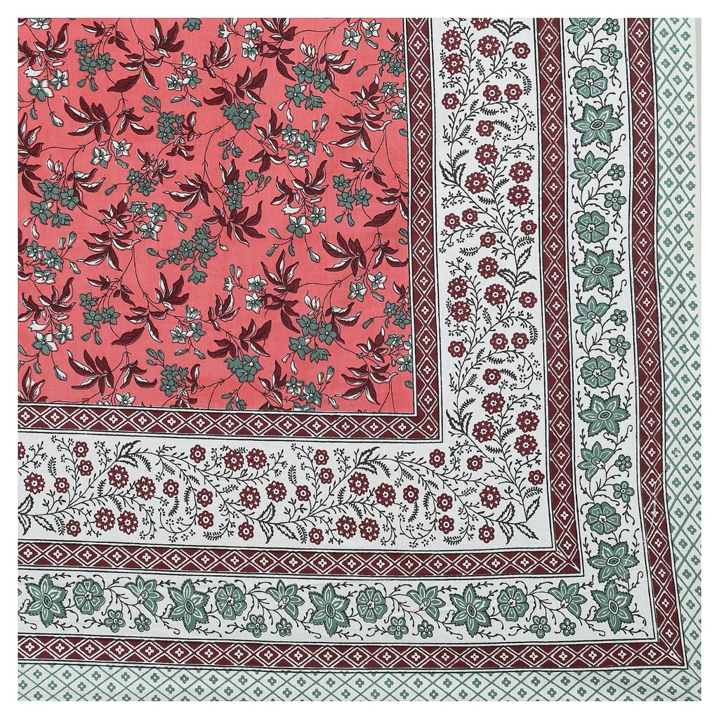 Rudra Bazaar Multicolour 210 TC Cotton Double King Bedsheet With 2 Pillow Covers - Distacart
