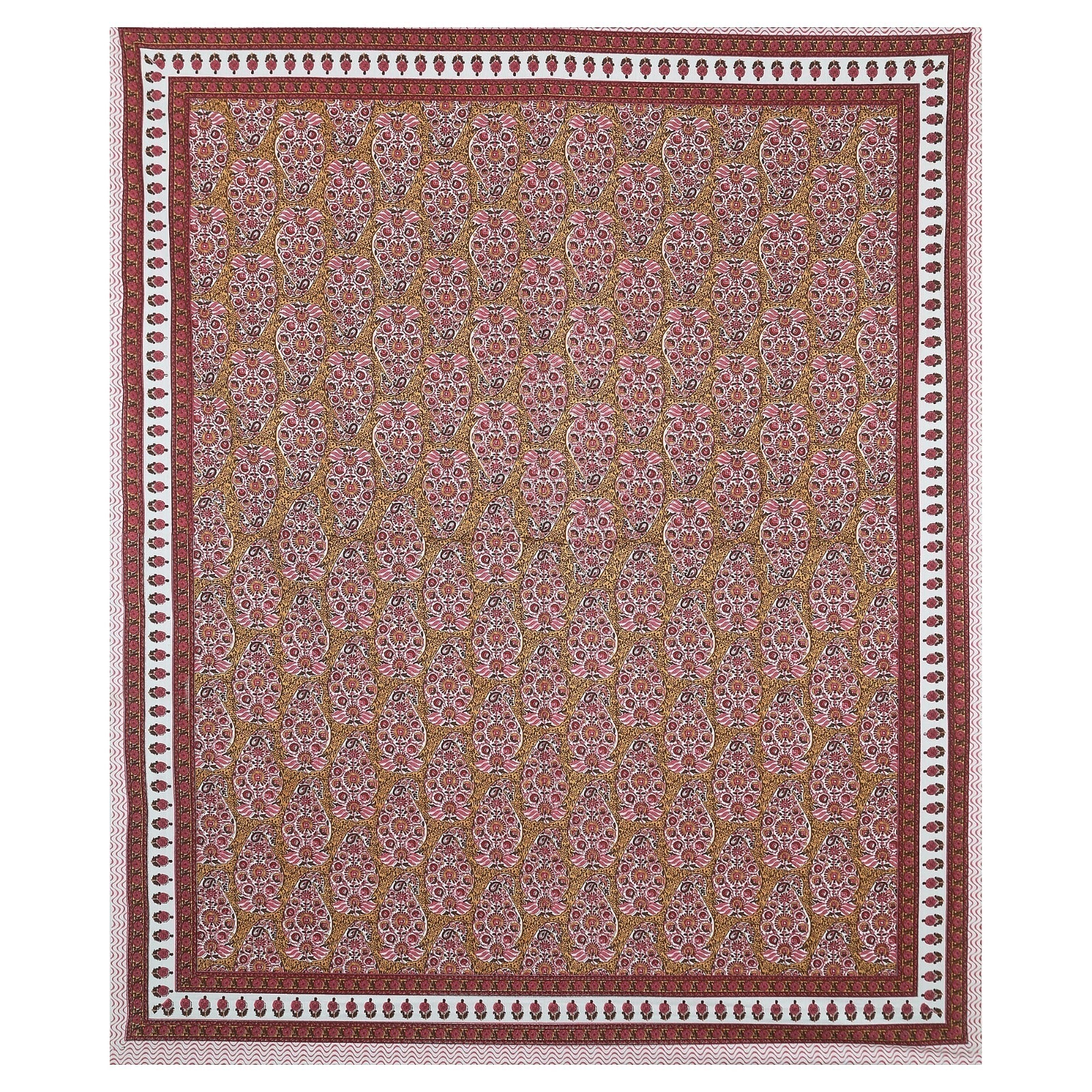 Rudra Bazaar Multicolour 210 TC Cotton Double King Bedsheet With 2 Pillow Covers - Distacart