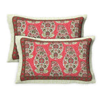 Rudra Bazaar Multicolour 210 TC Cotton Double King Bedsheet With 2 Pillow Covers - Distacart