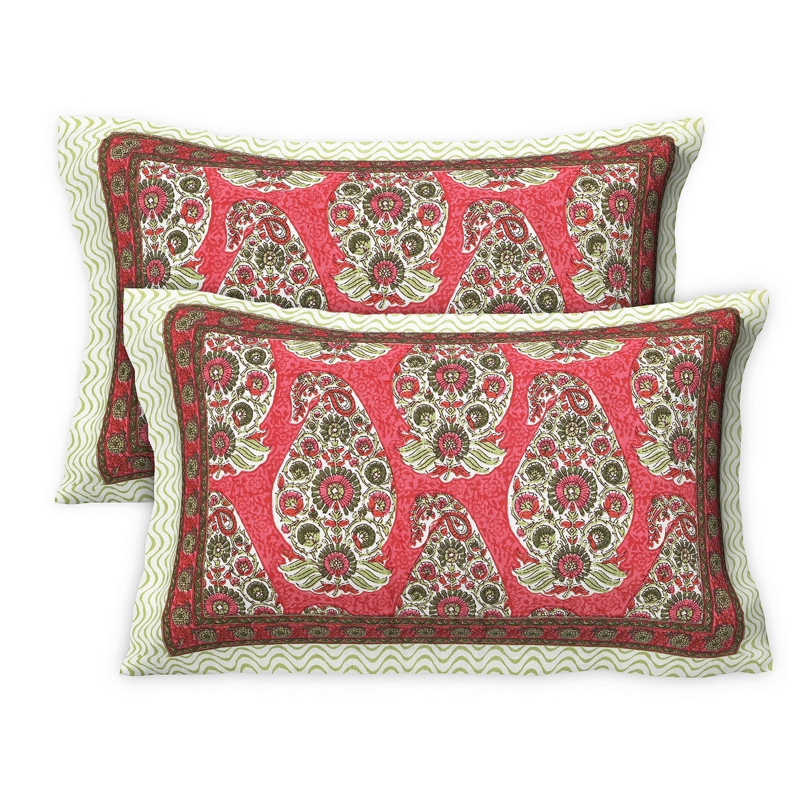 Rudra Bazaar Multicolour 210 TC Cotton Double King Bedsheet With 2 Pillow Covers - Distacart