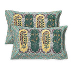 Rudra Bazaar Multicolour 210 TC Cotton Double King Bedsheet With 2 Pillow Covers - Distacart