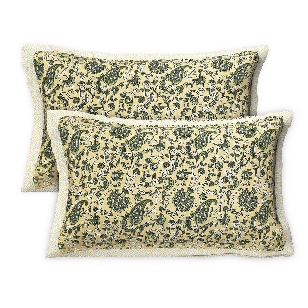 Rudra Bazaar Multicolour 210 TC Cotton Double King Bedsheet With 2 Pillow Covers - Distacart