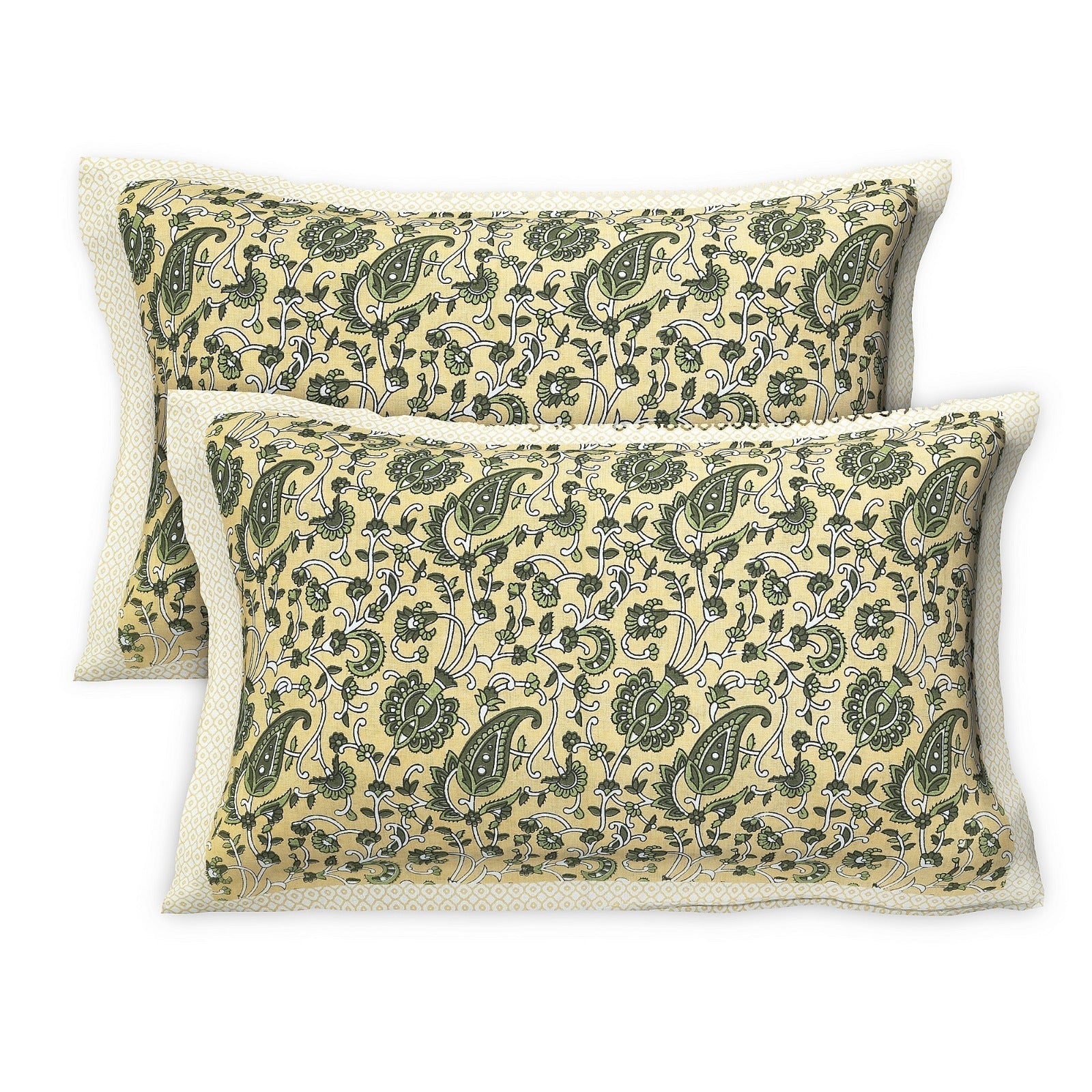 Rudra Bazaar Multicolour 210 TC Cotton Double King Bedsheet With 2 Pillow Covers - Distacart