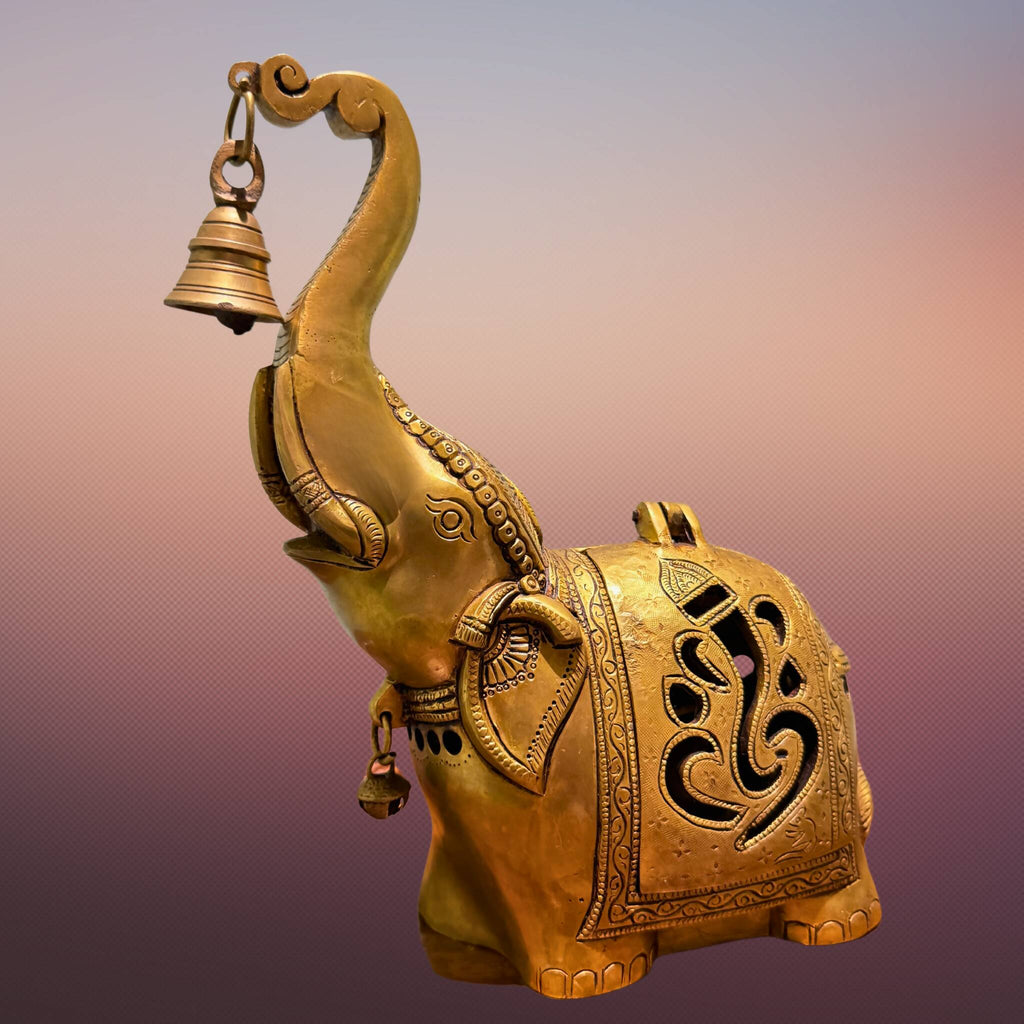 Brass Elephant Lamp