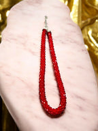 Inhanns Noor-E-Jalwa – Handmade Crystal Bead Necklace -Adjustable - Red Only Necklace