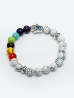 NVR Men & Women Multi Colour Marbel Crystal Elasticated Bracelet - Distacart
