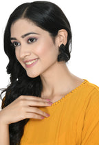 Mominos Fashion Johar Kamal Latest Design Black Color Jhumkas - Distacart