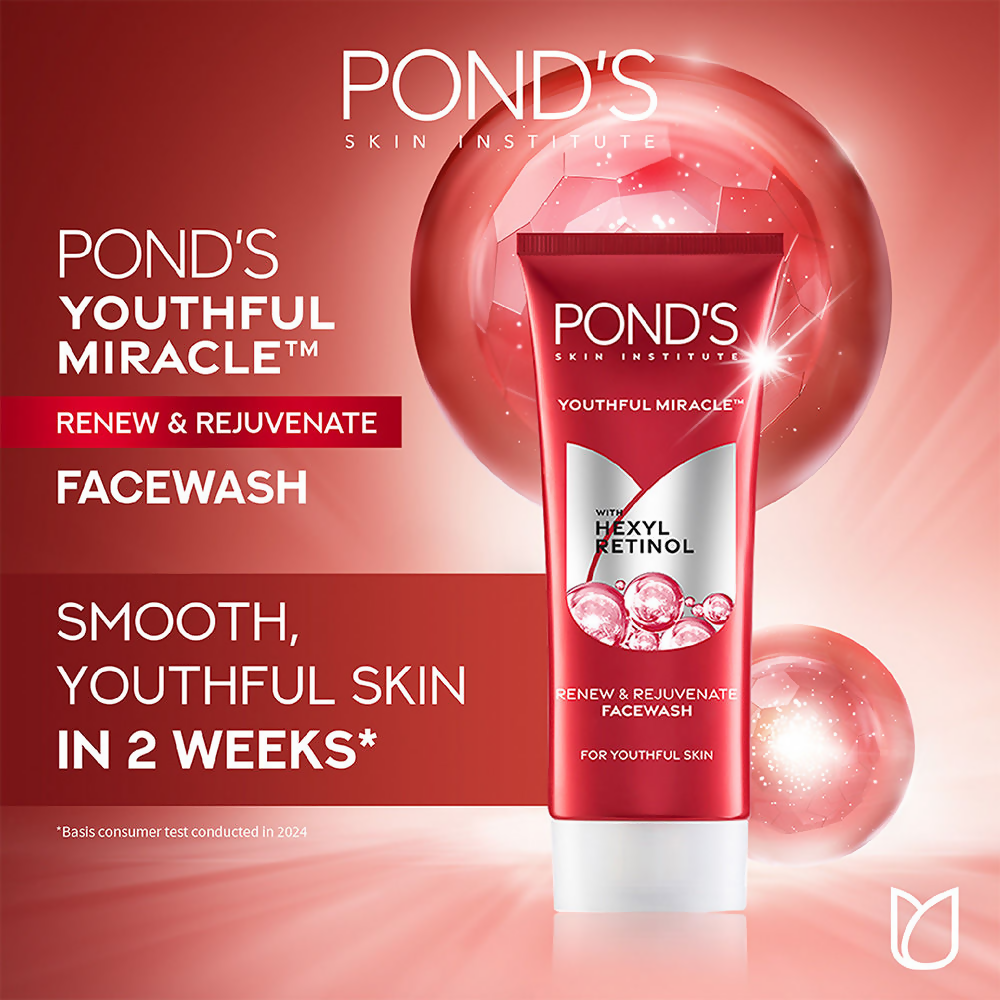 Ponds Youthful Miracle Hexyl Retinol, Renew & Rejuvenate Face Wash