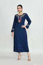 Joban Fashion Blue Rayon Tunic