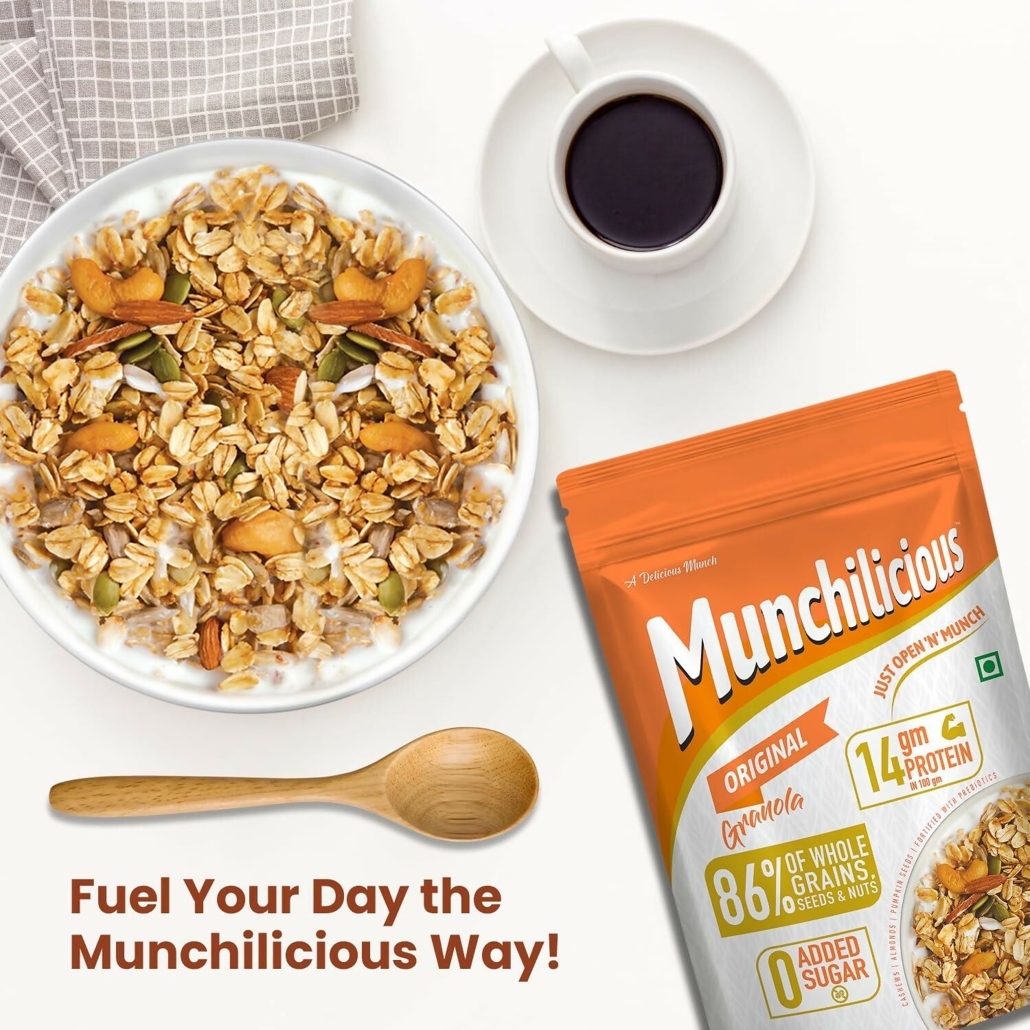 Munchilicious Granola - Original, 80% Seeds & Whole Grains