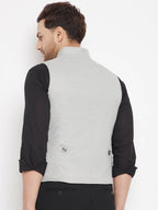 Even Apparels Grey Merino Men Woven Nehru Jacket - Distacart