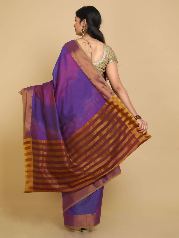 Kalamandir Beautiful Ikkat Print Multi Color Uppada Saree