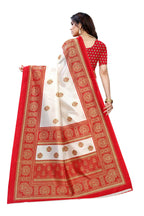 Vamika Red Printed Art Silk Saree