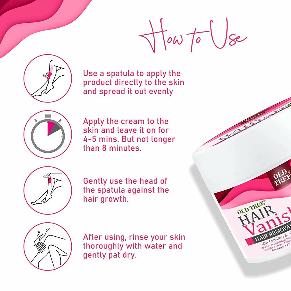 Old Tree Hair Vanish Hair Removal Gel with Aloe Vera & Tea Tree - Distacart
