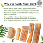 Buddha Natural Beard Kacchi Neem Wooden Comb - Distacart