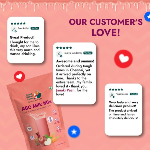 Sweet Karam Coffee ABC (Apple, Beetroot, Carrot) Milk Mix - Distacart