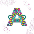 Indianvibez Alphabet A Wooden Rakhi - Kids Rakhi