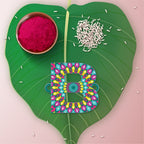 Indianvibez Alphabet B Wooden Rakhi - Kids Rakhi