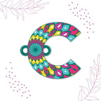 Indianvibez Alphabet C Wooden Rakhi - Kids Rakhi - Distacart