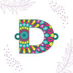 Indianvibez Alphabet D Wooden Rakhi - Kids Rakhi