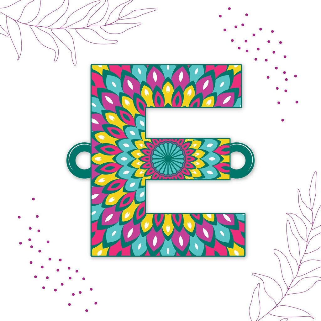 Indianvibez Alphabet E Wooden Rakhi - Kids Rakhi