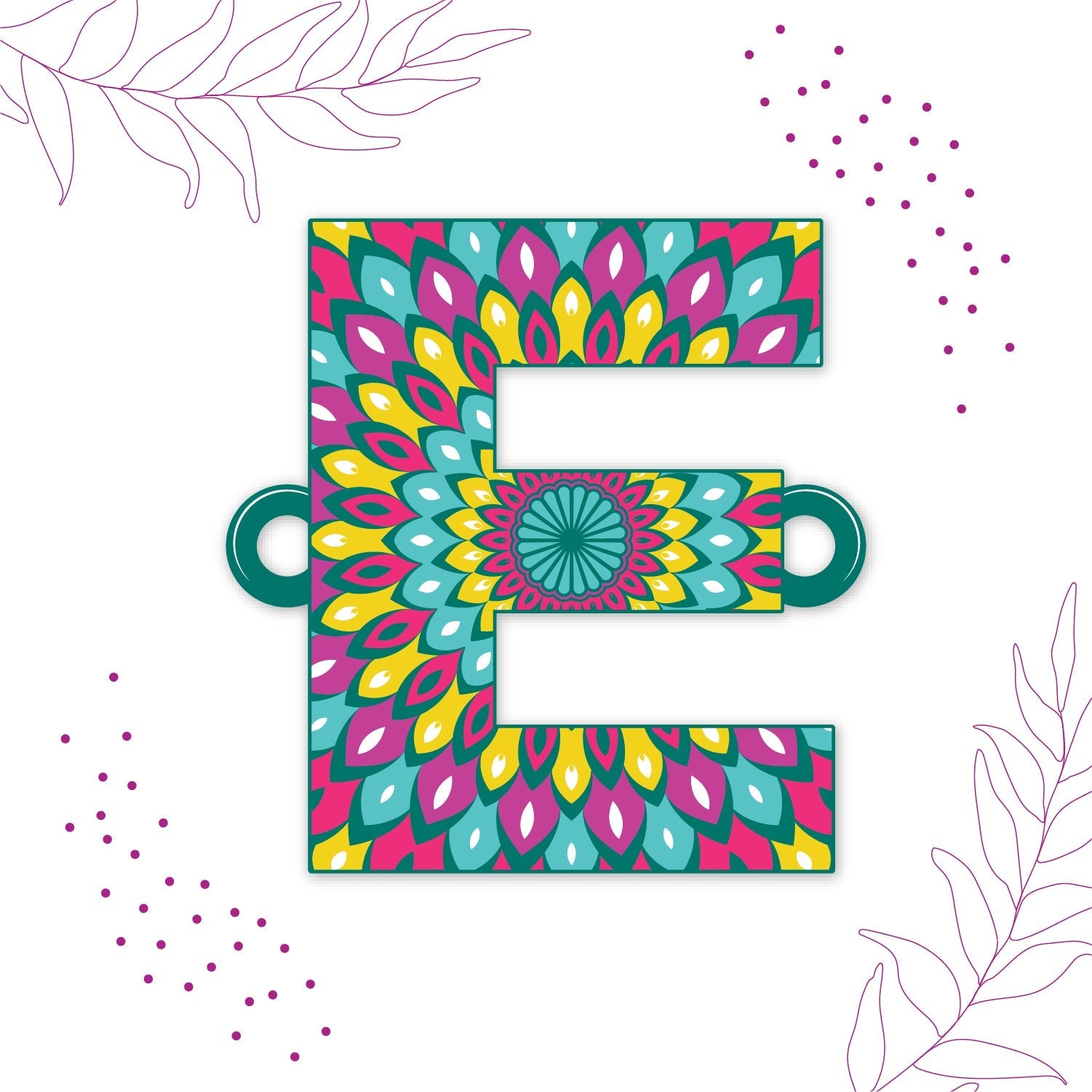Indianvibez Alphabet E Wooden Rakhi - Kids Rakhi