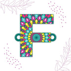 Indianvibez Alphabet F Wooden Rakhi - Kids Rakhi