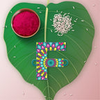 Indianvibez Alphabet F Wooden Rakhi - Kids Rakhi