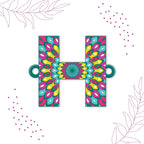 Indianvibez Alphabet H Wooden Rakhi - Kids Rakhi - Distacart