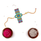 Indianvibez Alphabet J Wooden Rakhi - Kids Rakhi
