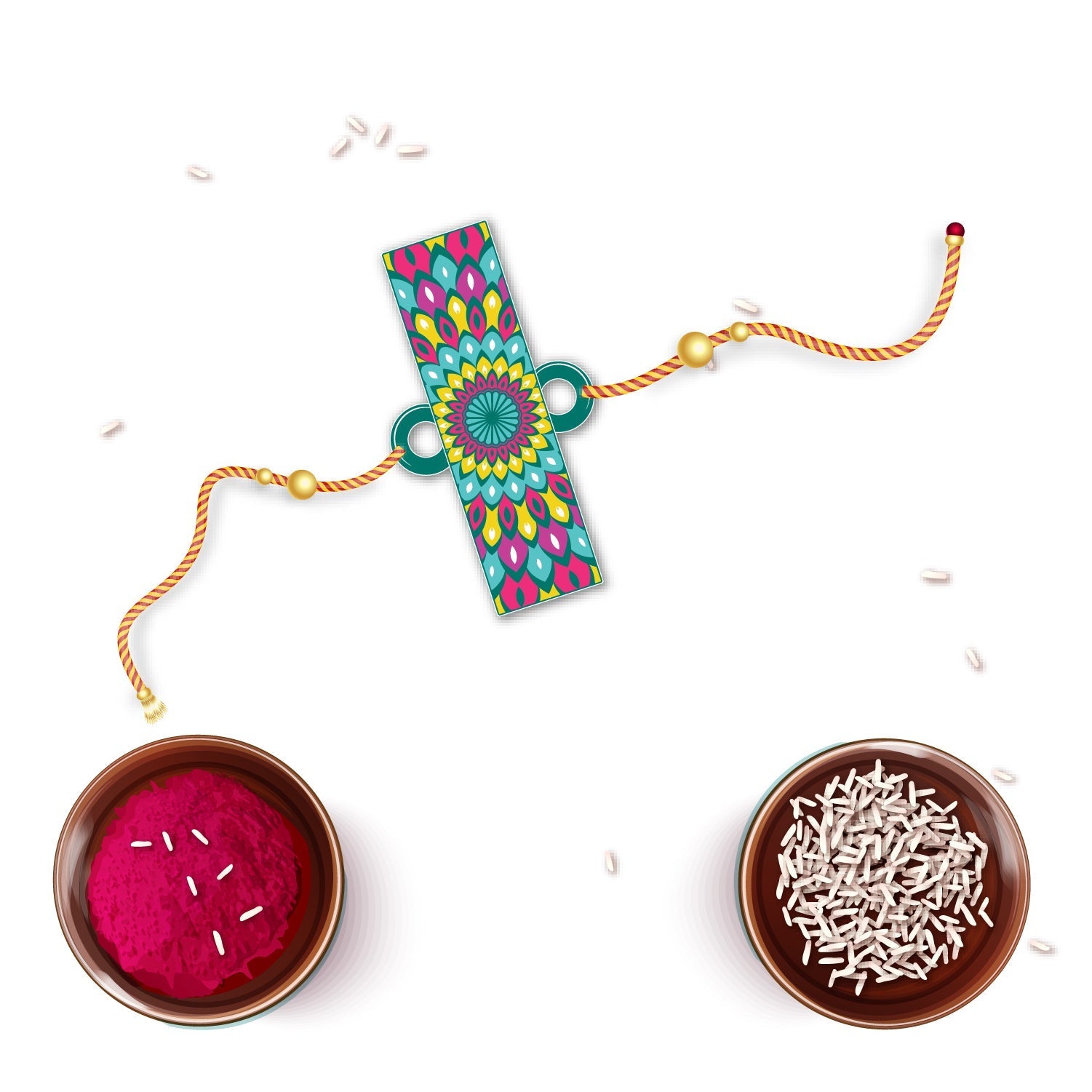 Indianvibez Alphabet J Wooden Rakhi - Kids Rakhi