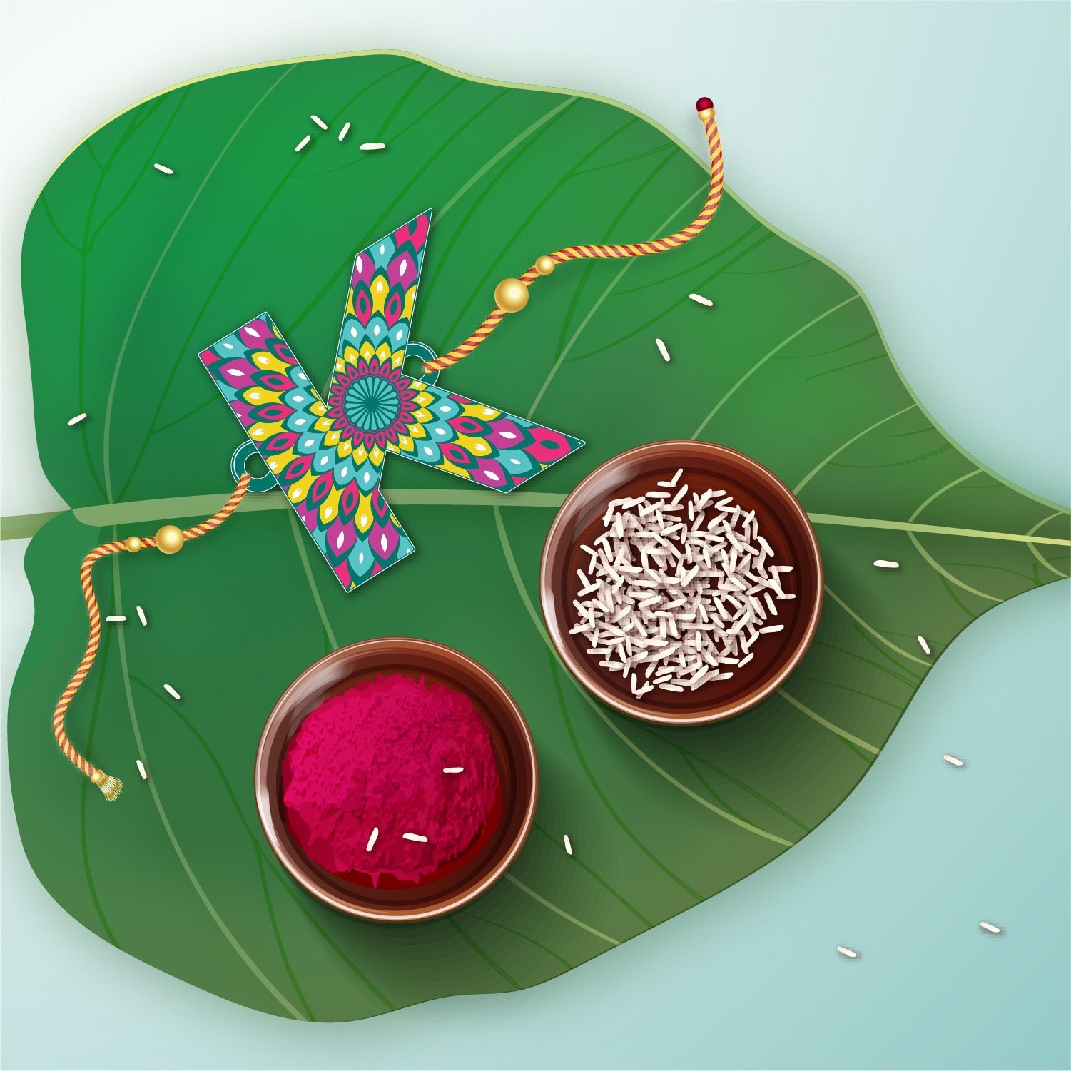 Indianvibez Alphabet K Wooden Rakhi - Kids Rakhi - Distacart
