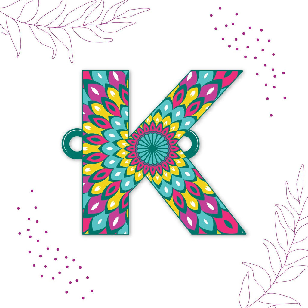 Indianvibez Alphabet K Wooden Rakhi - Kids Rakhi - Distacart