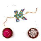 Indianvibez Alphabet K Wooden Rakhi - Kids Rakhi - Distacart
