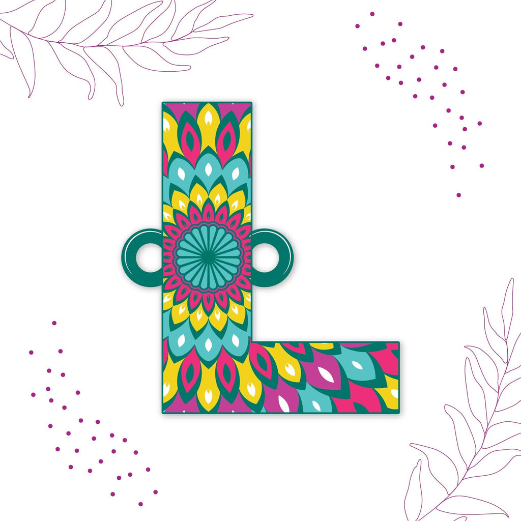 Indianvibez Alphabet L Wooden Rakhi - Kids Rakhi - Distacart