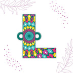 Indianvibez Alphabet L Wooden Rakhi - Kids Rakhi - Distacart