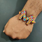 Indianvibez Alphabet M Wooden Rakhi - Kids Rakhi