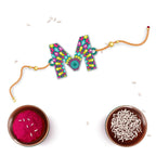 Indianvibez Alphabet M Wooden Rakhi - Kids Rakhi