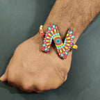 Indianvibez Alphabet N Wooden Rakhi - Kids Rakhi - Distacart