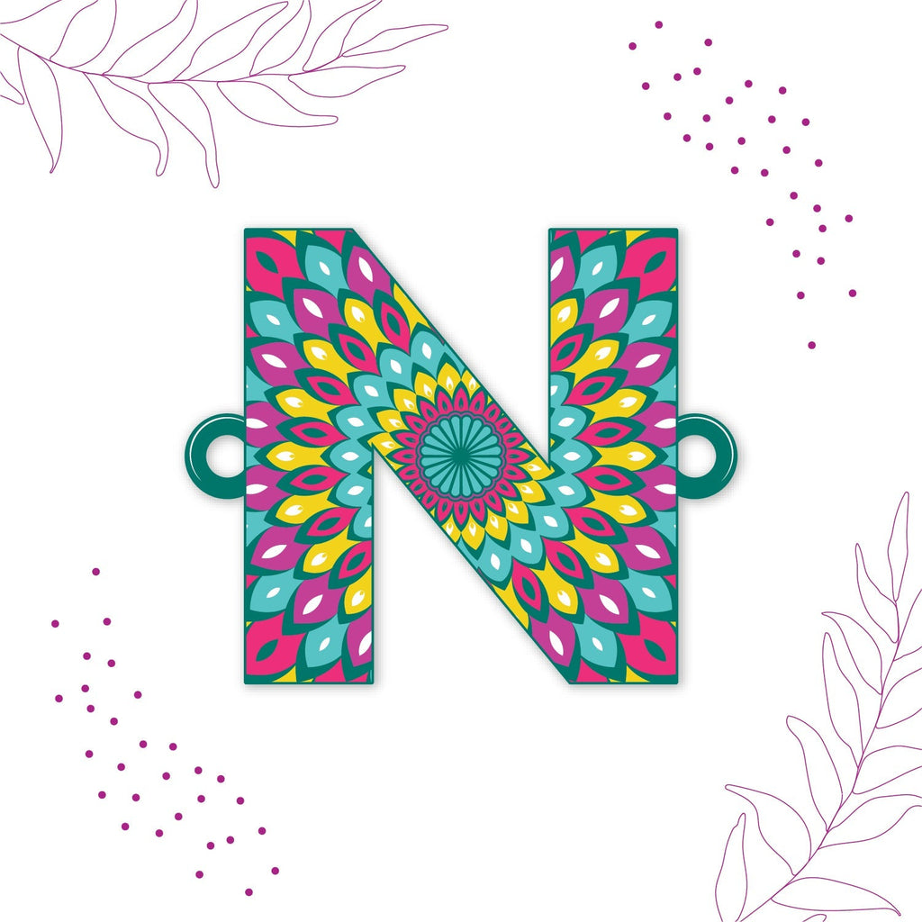 Indianvibez Alphabet N Wooden Rakhi - Kids Rakhi - Distacart