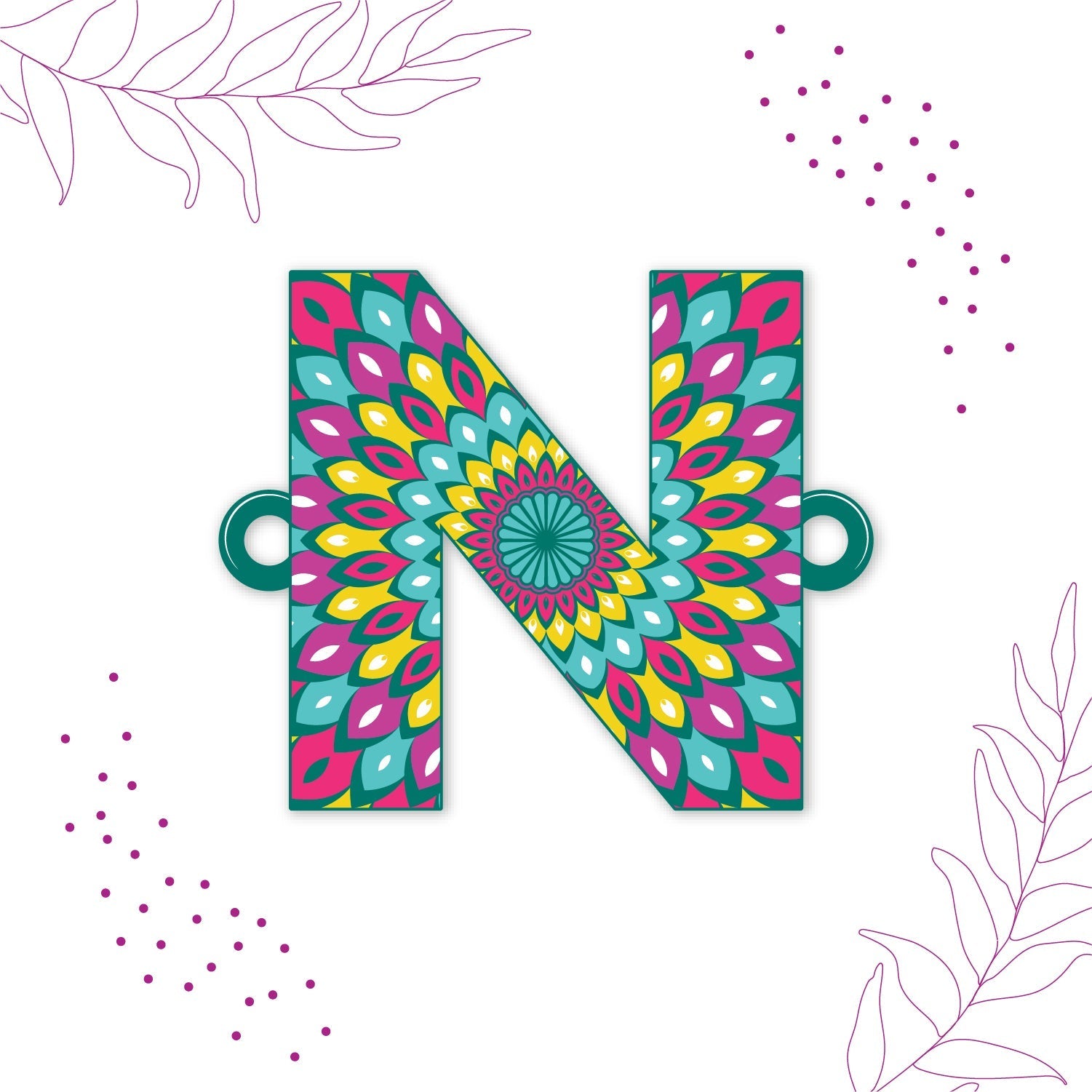 Indianvibez Alphabet N Wooden Rakhi - Kids Rakhi - Distacart