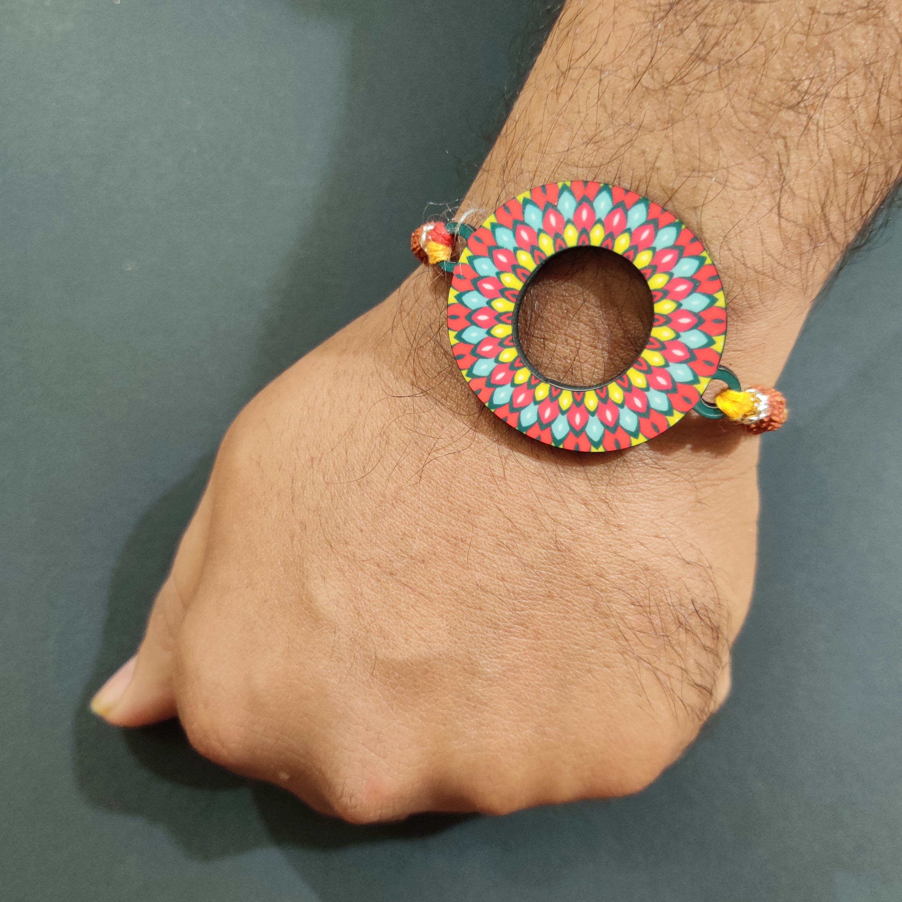 Indianvibez Alphabet O Wooden Rakhi - Kids Rakhi - Distacart
