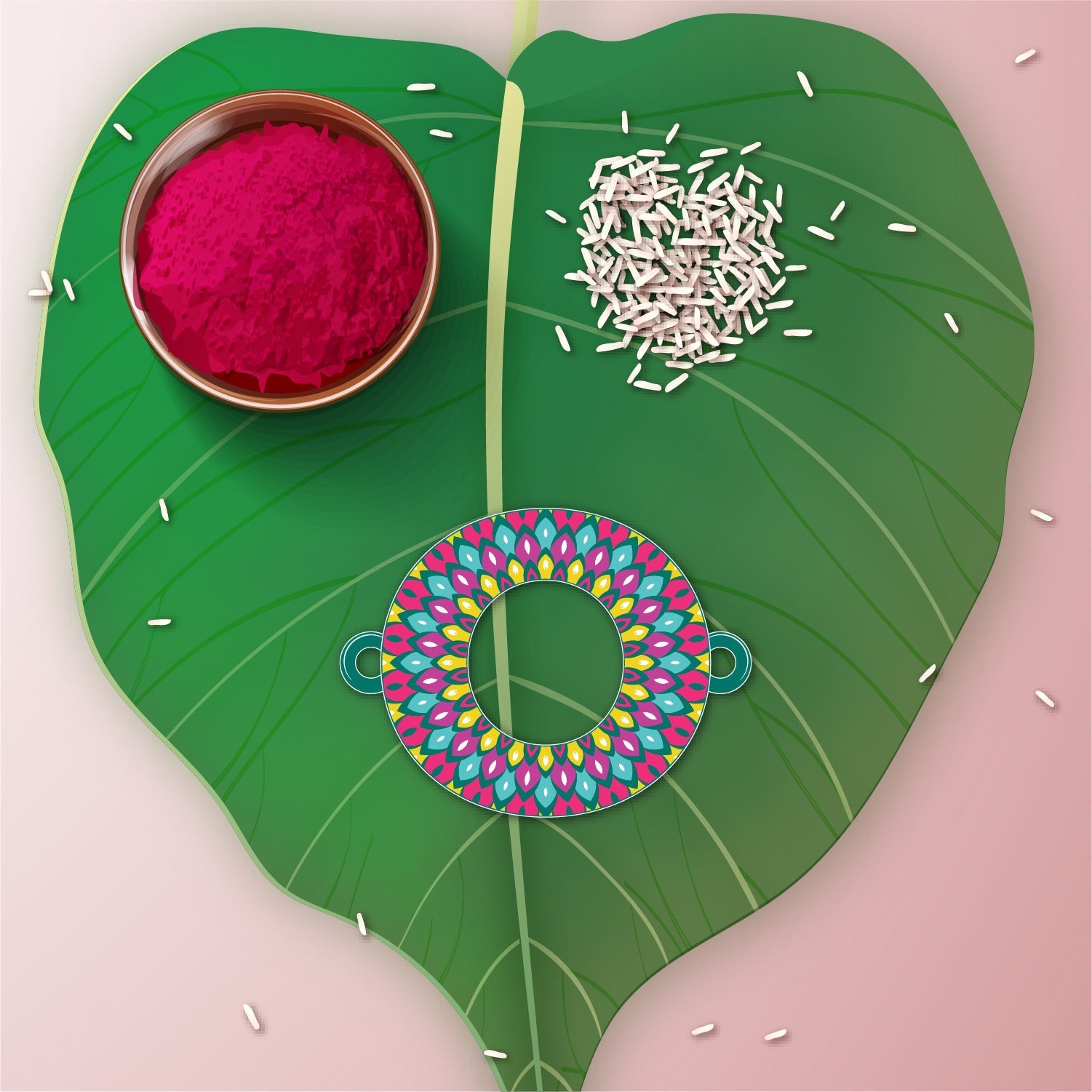 Indianvibez Alphabet O Wooden Rakhi - Kids Rakhi - Distacart