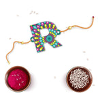 Indianvibez Alphabet R Wooden Rakhi - Kids Rakhi - Distacart