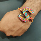 Indianvibez Alphabet S Wooden Rakhi - Kids Rakhi