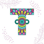 Indianvibez Alphabet T Wooden Rakhi - Kids Rakhi - Distacart