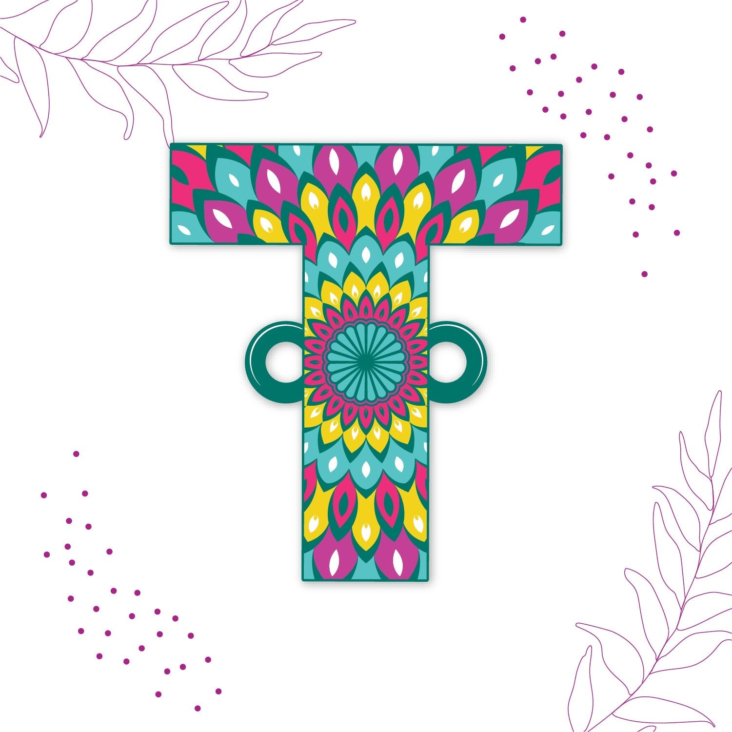 Indianvibez Alphabet T Wooden Rakhi - Kids Rakhi - Distacart