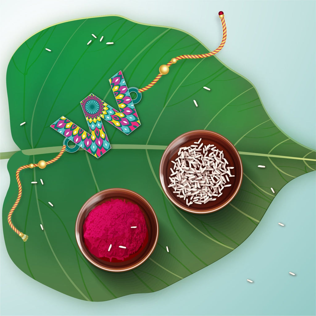 Indianvibez Alphabet X Wooden Rakhi - Kids Rakhi - Distacart
